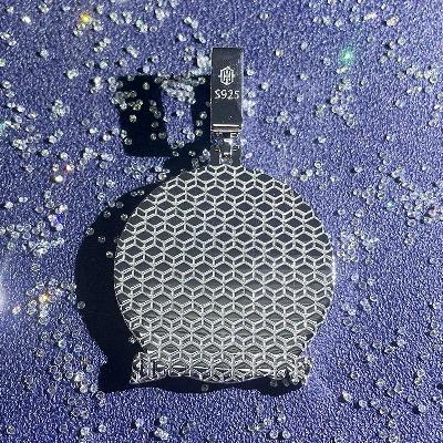 Custom VVS1 Moissanite Letter Round Pendant Deposit