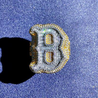 Custom VVS1 Moissanite Letter Ring Deposit