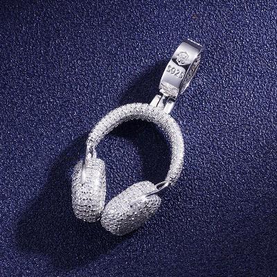 Custom VVS1 Moissanite Unique Earphone Pendant Deposit