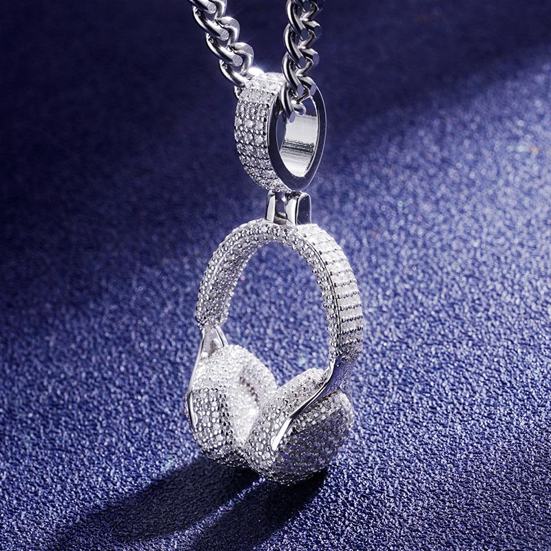 Custom VVS1 Moissanite Unique Earphone Pendant Deposit