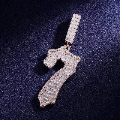 Custom VVS1 Moissanite Number Pendant Deposit