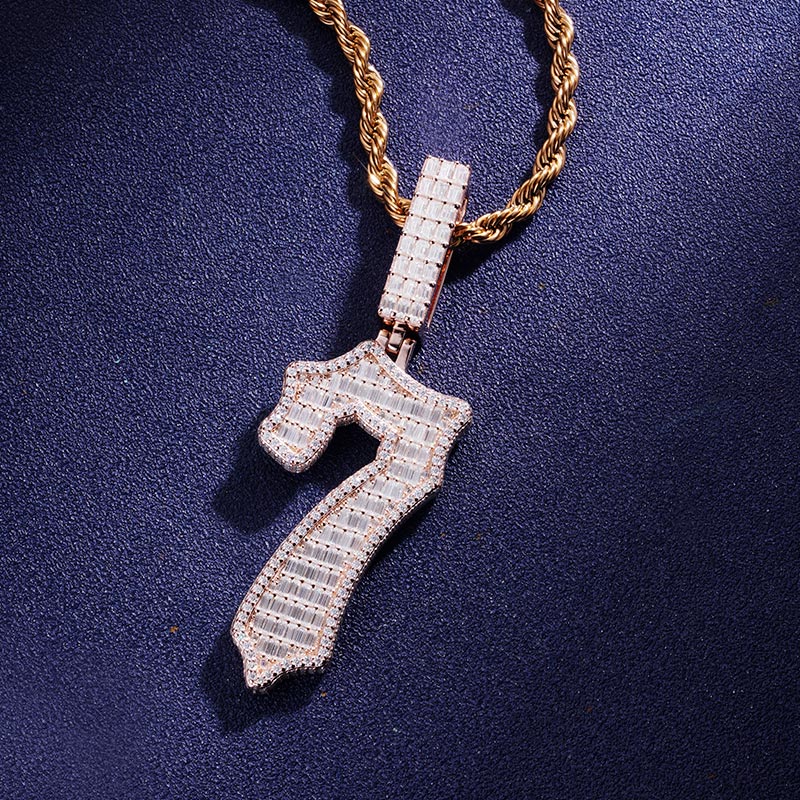 Custom VVS1 Moissanite Number Pendant Deposit