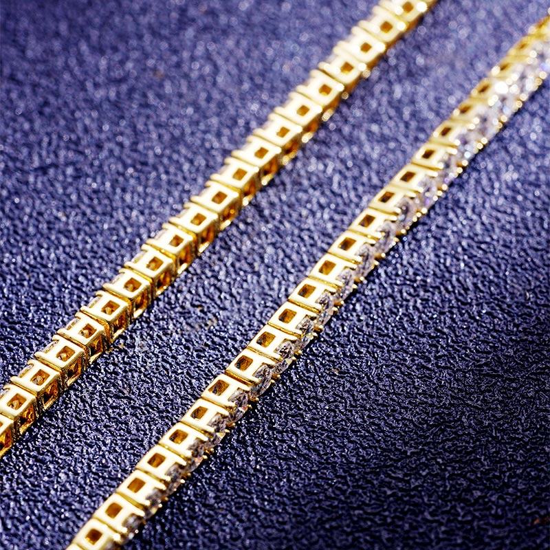 Custom VVS1 Moissanite Yellow Tennis Chain Deposit