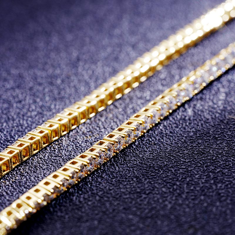 Custom VVS1 Moissanite Yellow Tennis Chain Deposit