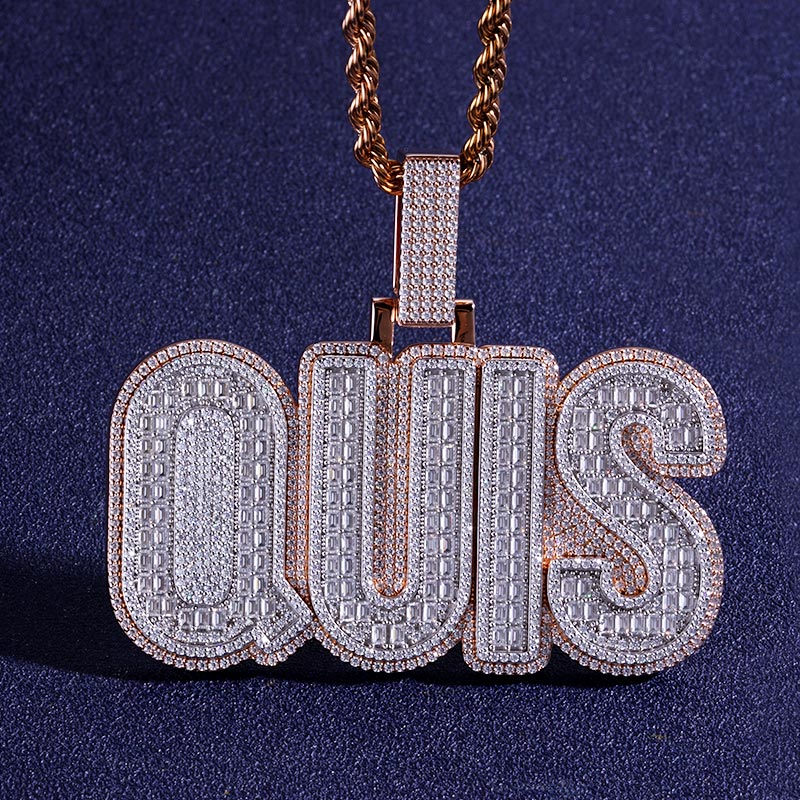 Custom S925 & VVS1 Moissanite Letter Pendant Deposit