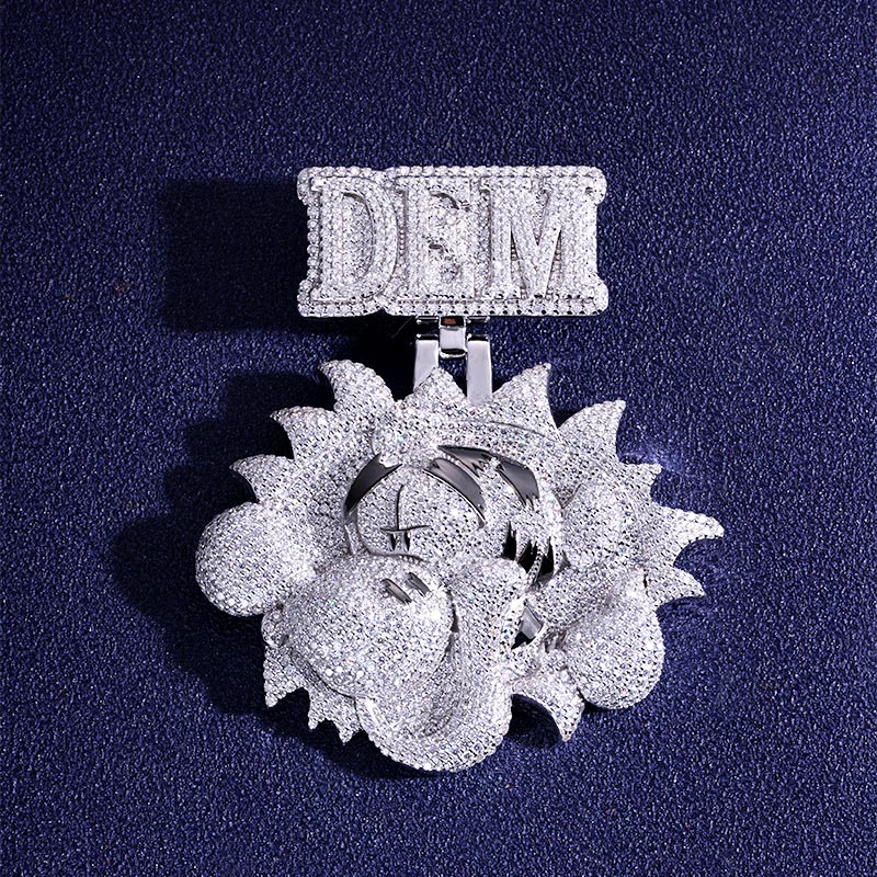 Custom S925 & VVS1 Moissanite Cartoon Tiger Pendant Deposit