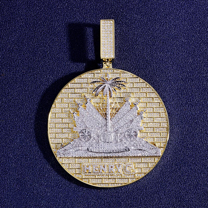 Custom S925 & VVS1 Moissanite Flag Pendant Deposit
