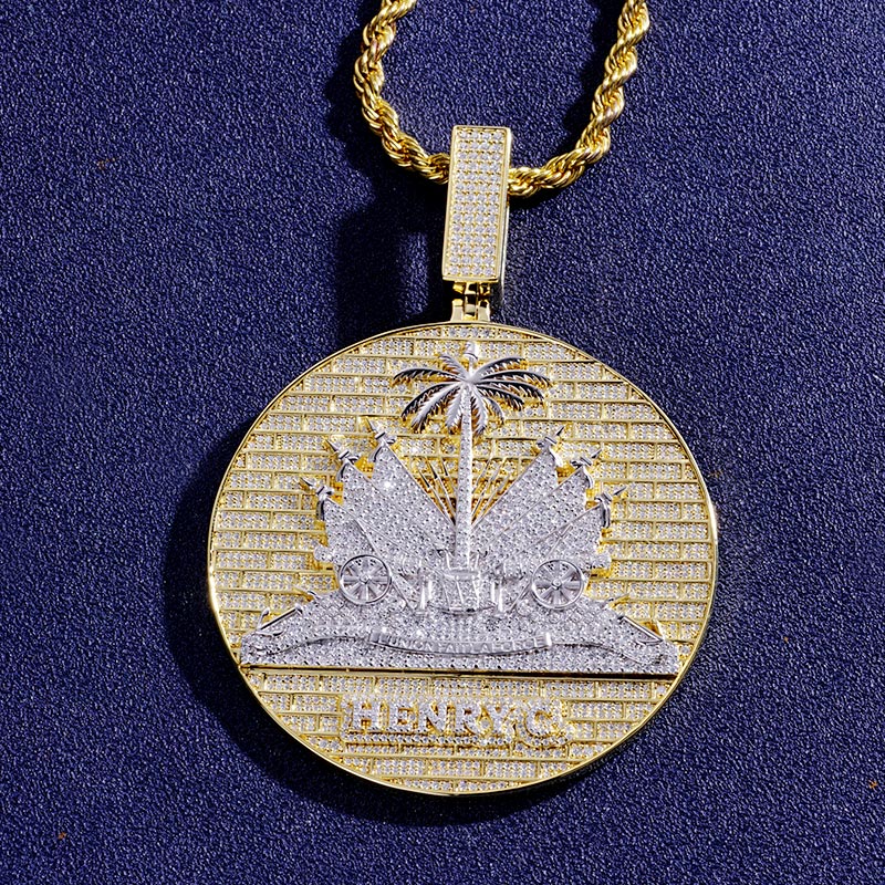 Custom S925 & VVS1 Moissanite Flag Pendant Deposit