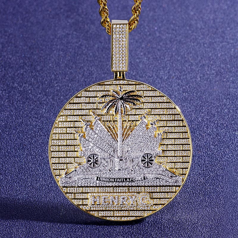 Custom S925 & VVS1 Moissanite Flag Pendant Deposit