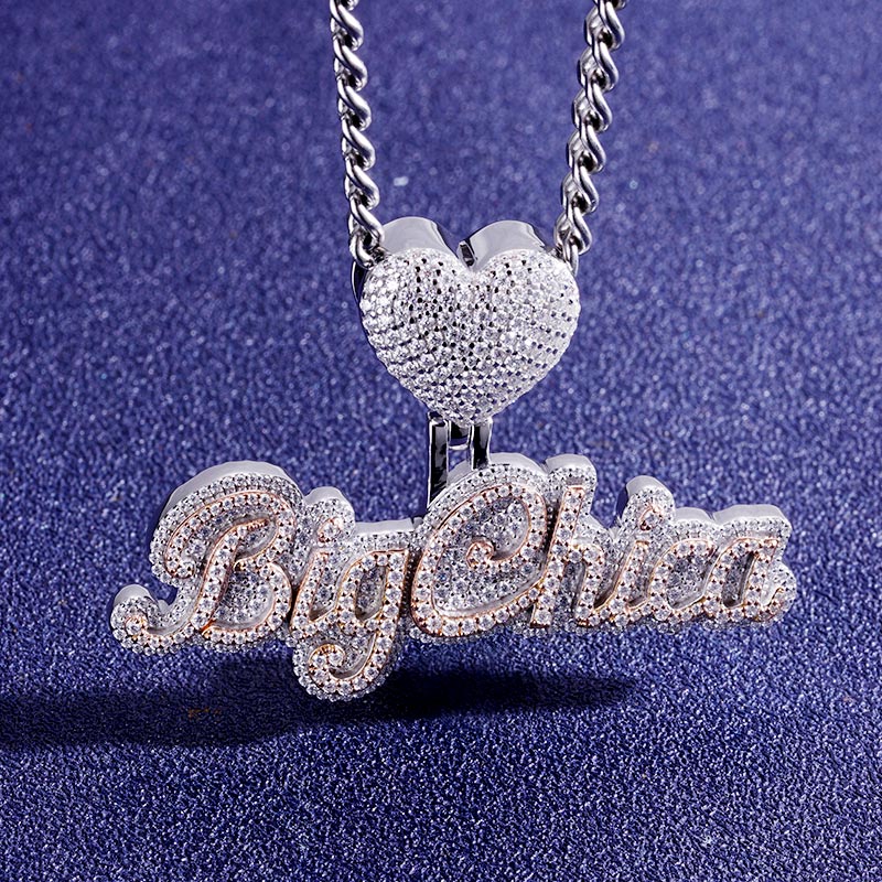 Custom S925 & VVS1 Moissanite letter & Heart Pendant Deposit