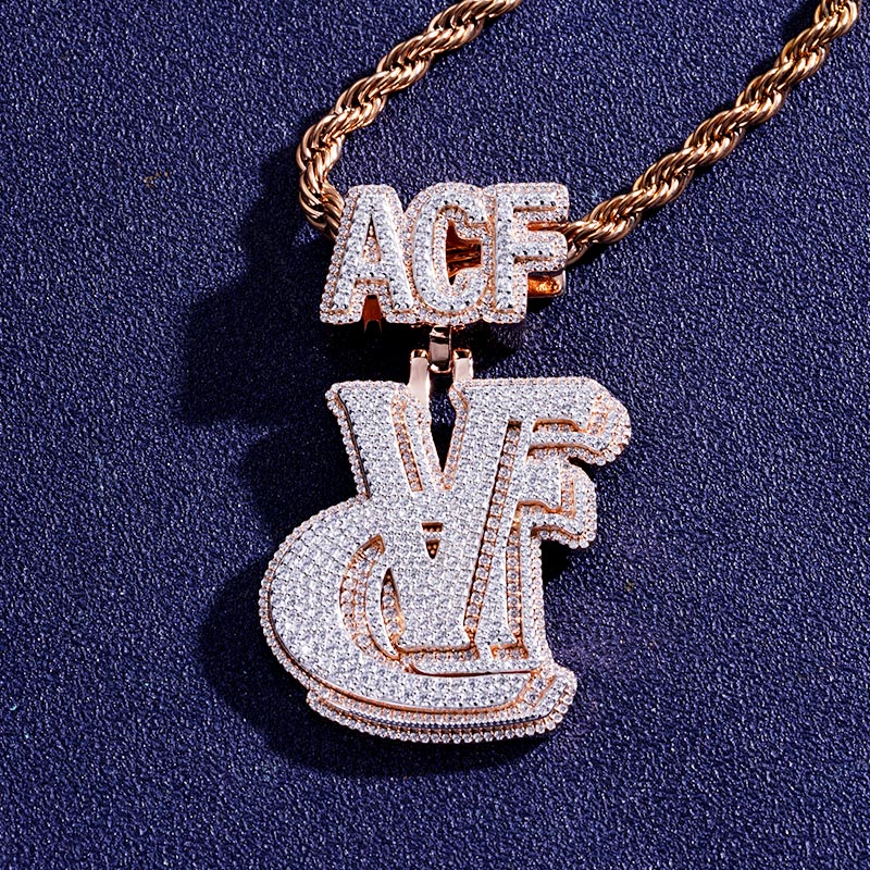 Custom S925 & VVS1 Moissanite Letter Pendant Deposit