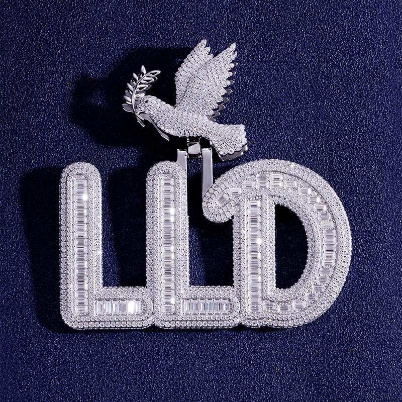 Custom  S925 & VVS1 Moissanite Letter Pendant Deposit