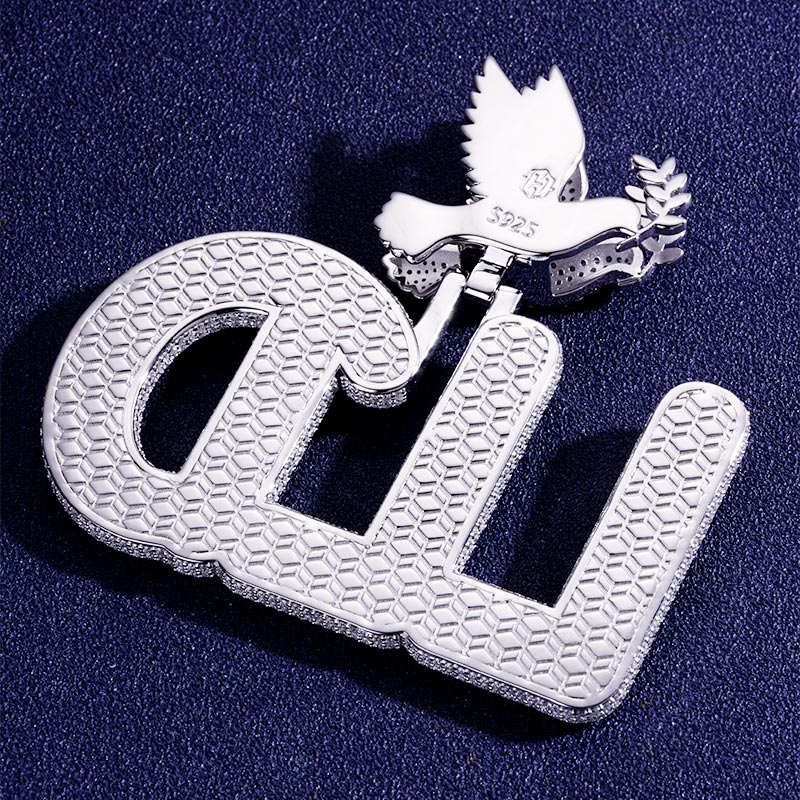 Custom  S925 & VVS1 Moissanite Letter Pendant Deposit