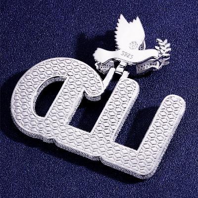 Custom  S925 & VVS1 Moissanite Letter Pendant Deposit