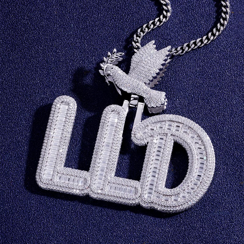 Custom  S925 & VVS1 Moissanite Letter Pendant Deposit