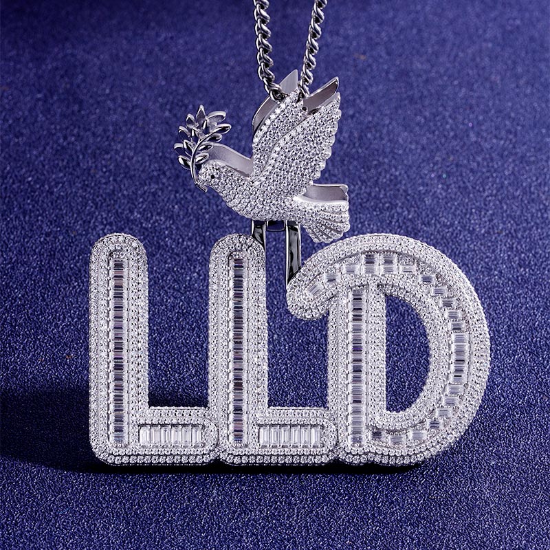 Custom  S925 & VVS1 Moissanite Letter Pendant Deposit