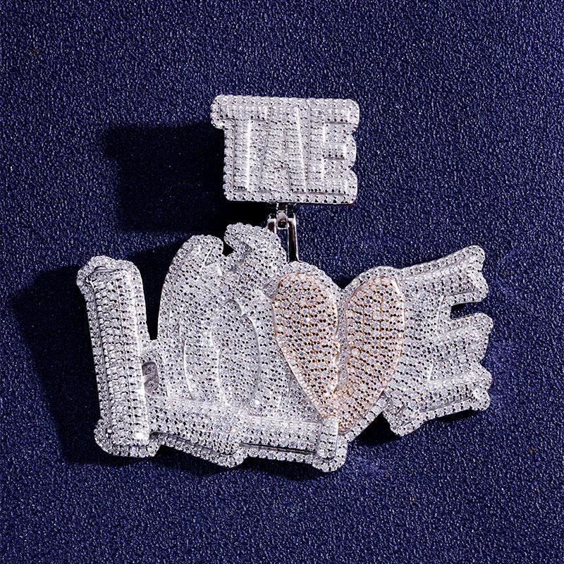 Custom  S925 & VVS1 Moissanite Letter Pendant Deposit
