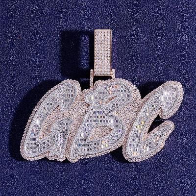 Custom  S925 & VVS1 Moissanite Letter Pendant Deposit