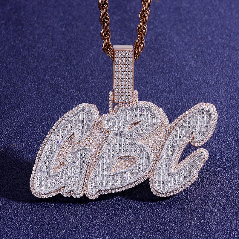 Custom  S925 & VVS1 Moissanite Letter Pendant Deposit