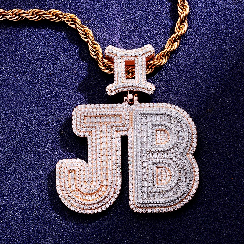 Custom S925 & VVS1 Moissanite Letter Pendant Deposit
