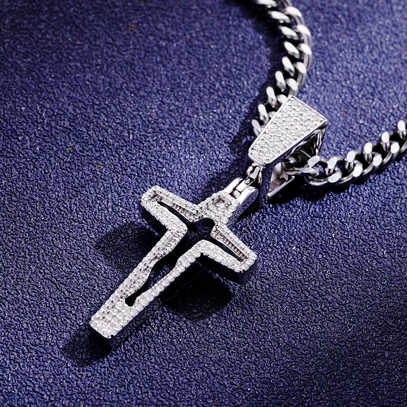 Custom Iced S925 Cross Pendant Deposit