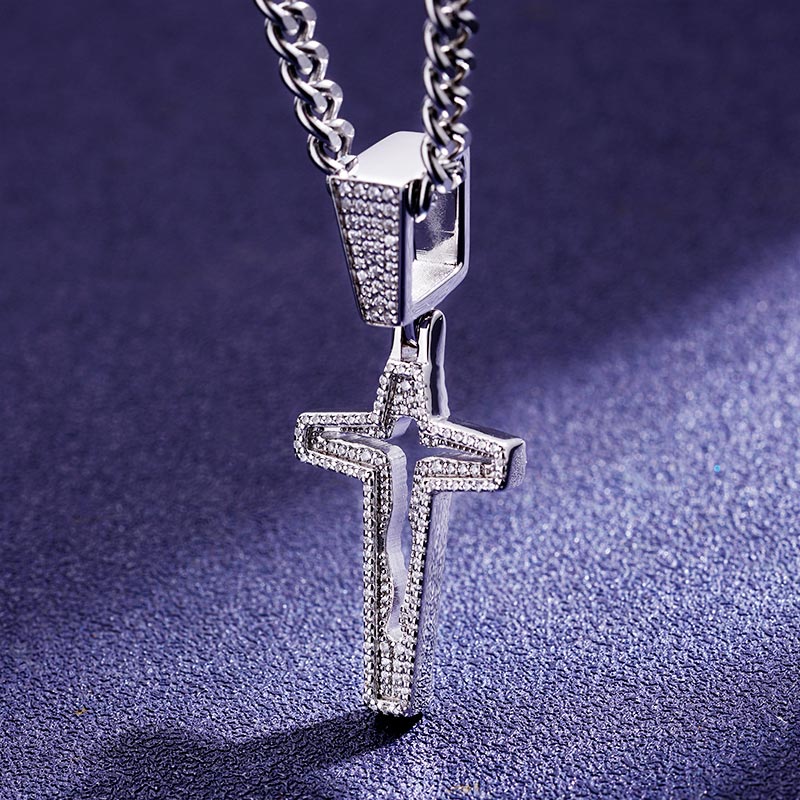 Custom Iced S925 Cross Pendant Deposit
