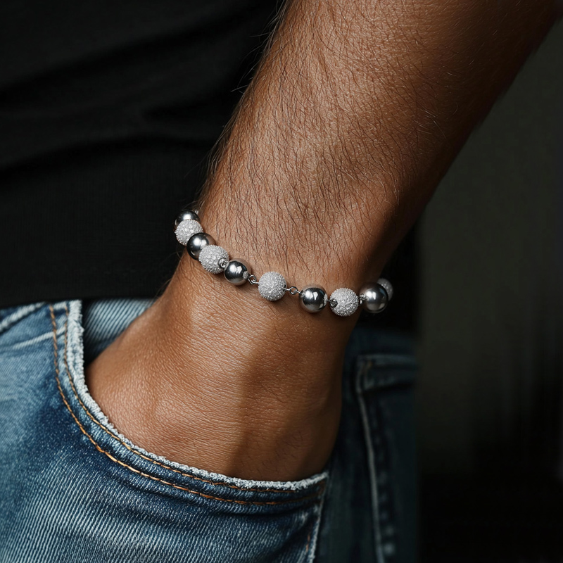 6mm/8mm Iced Beads Bracelet