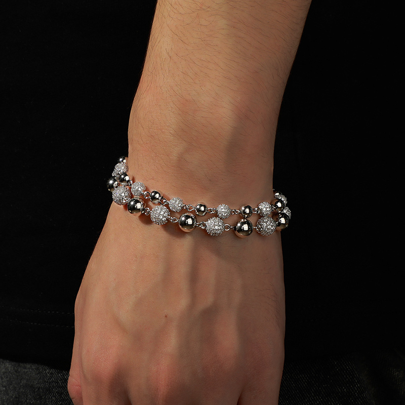 6mm/8mm Iced Beads Bracelet