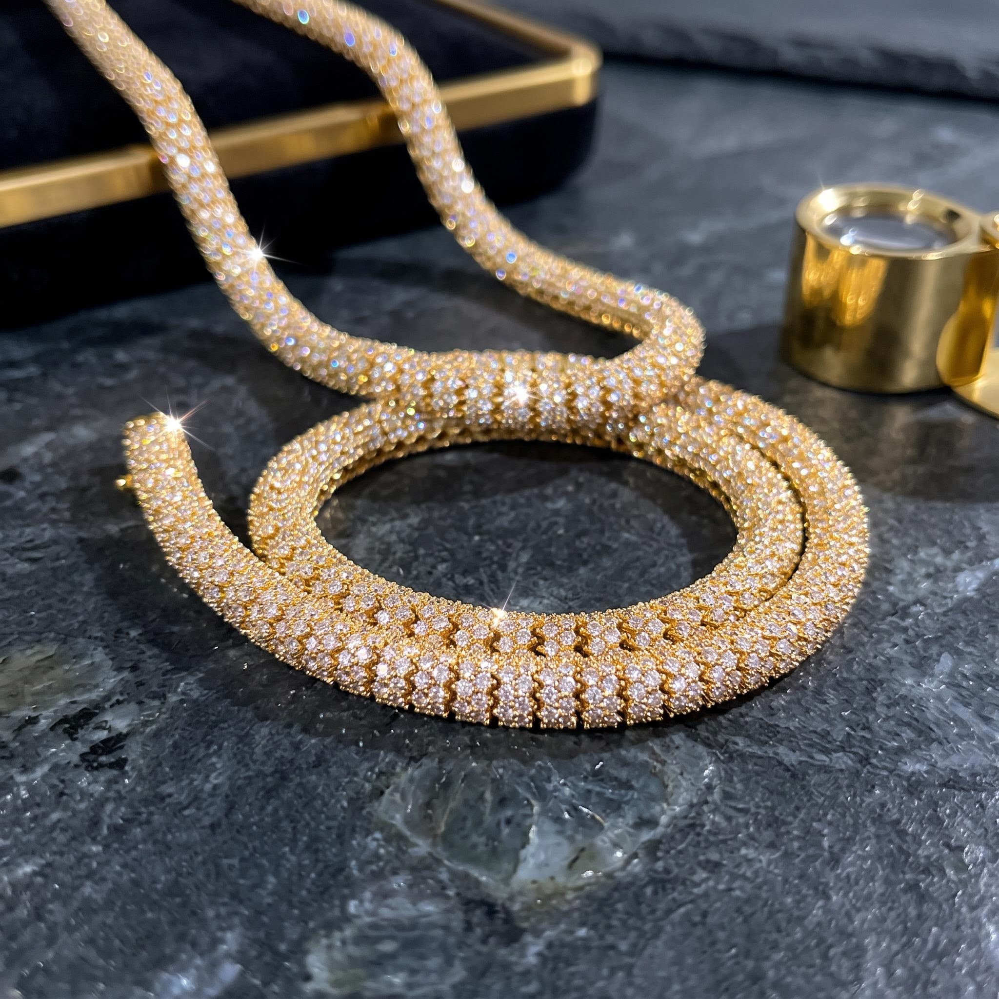 6mm Fully Paved Snake Chain 6mm Fully Paved Snake Chain
