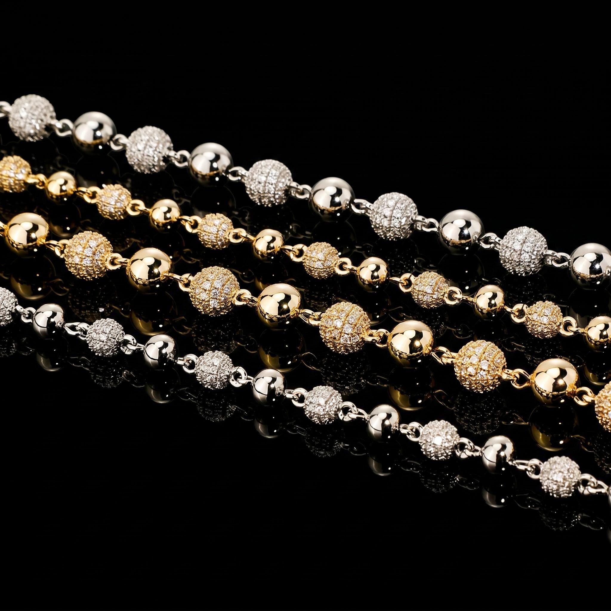 6mm/8mm Iced Beads Chain 6mm/8mm Iced Beads Chain