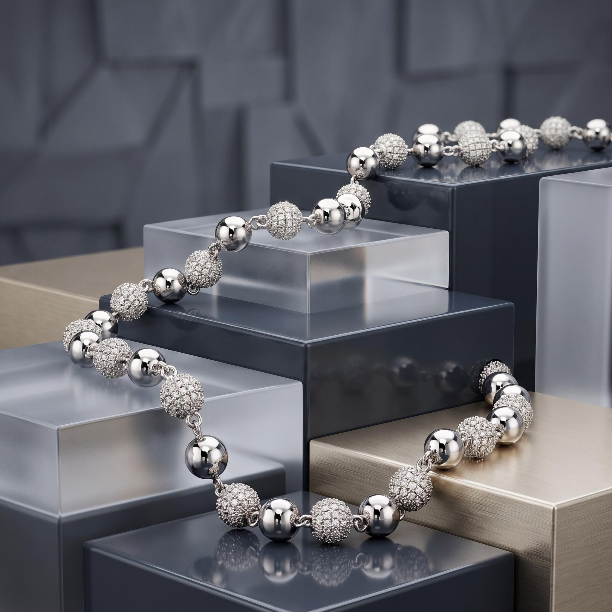 6mm/8mm Iced Beads Chain 6mm/8mm Iced Beads Chain