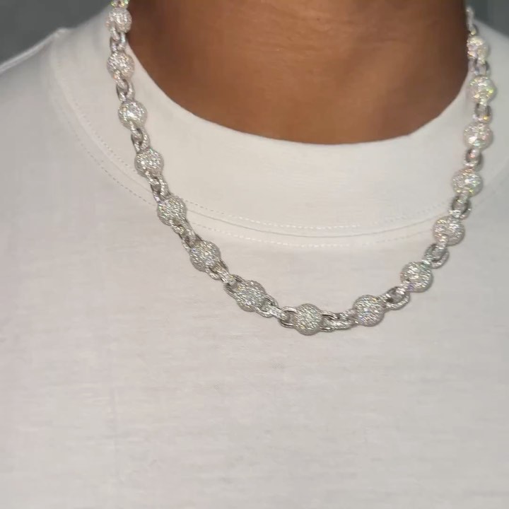 10mm Iced Out Beads Chain