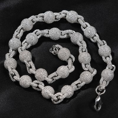 10mm Micro Paved Iced Out Beads Chain
