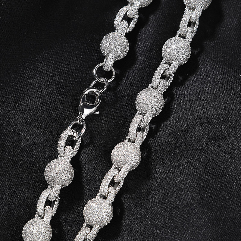 10mm Iced Out Beads Chain