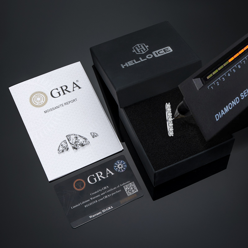 0.7Ct VVS Moissanite S925 Silver Eternity Women Band