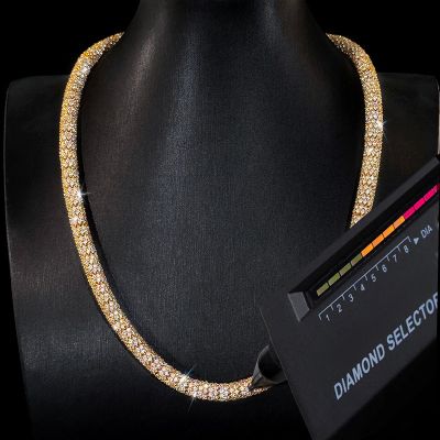 S925 & Moissanite 6mm Fully Paved Snake Chain