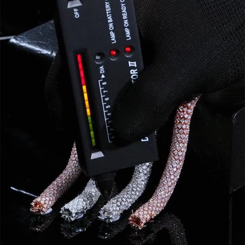 S925 & Moissanite 6mm Fully Paved Snake Chain