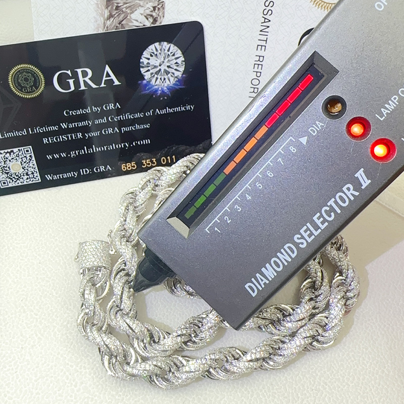 10mm S925 & Moissanite Rope Chain 10mm S925 & Moissanite Rope Chain