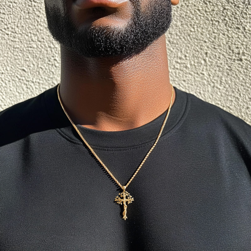 Cross Tree of Life Pendant