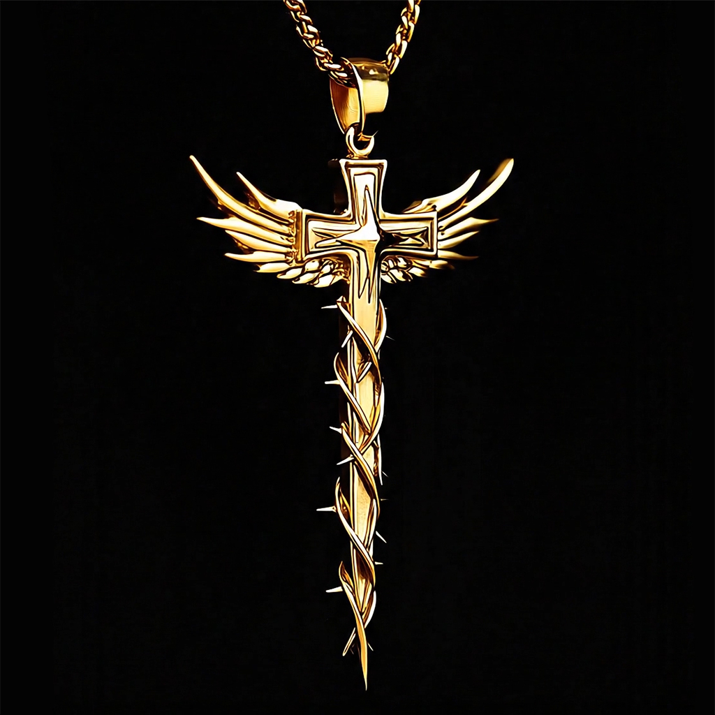 Thorn Cross Wings Pendant Thorn Cross Wings Pendant