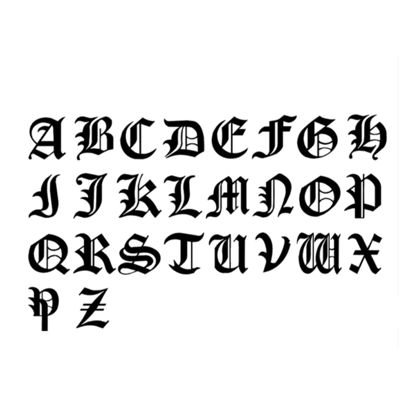Stainless Steel Old English Letters Lock pendant with Cuban Chain