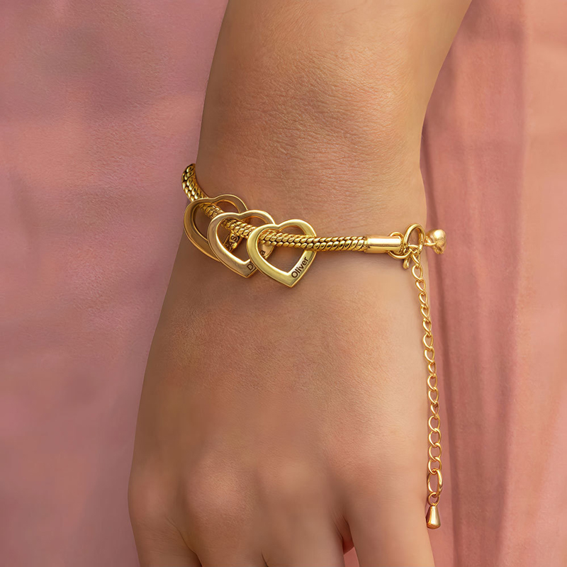 Customized  Name Heart Shaped Bracelet