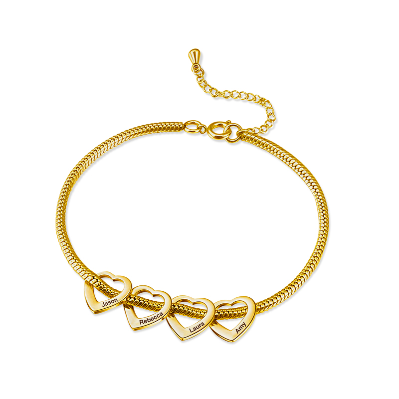 Customized  Name Heart Shaped Bracelet
