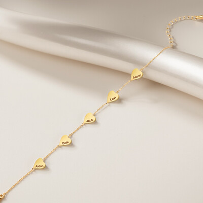 Custom  Name Heart Shape Bracelet