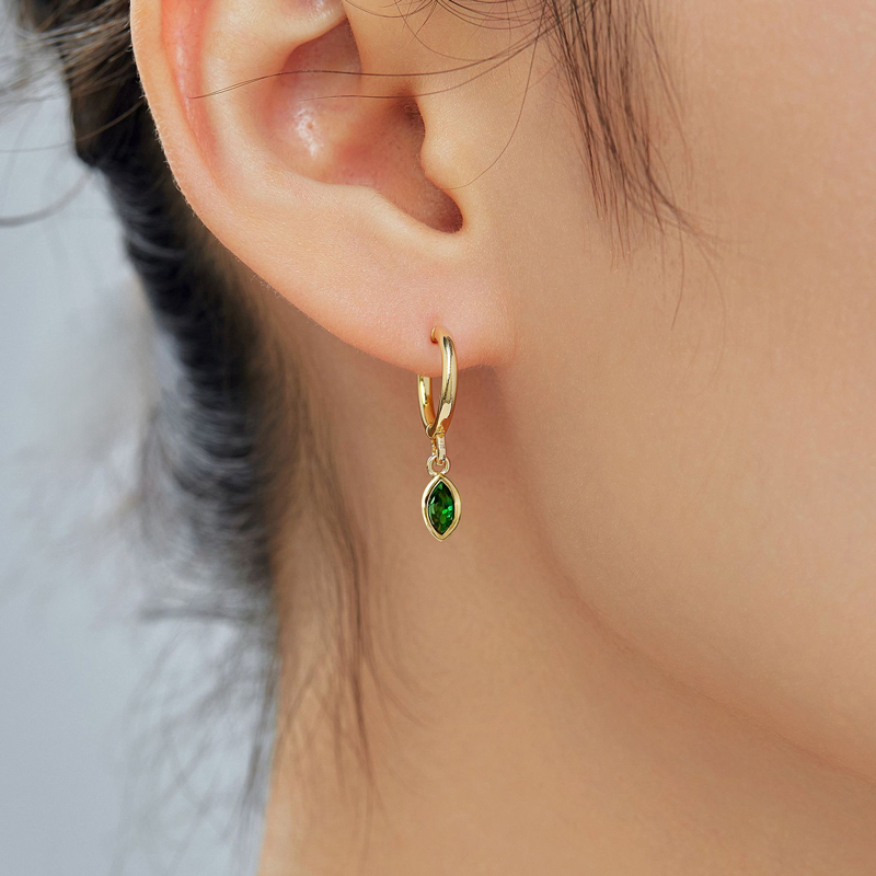 Personalized Marquise Cut Birthstone Stud Earrings Personalized Marquise Cut Birthstone Stud Earrings