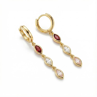 Personalized Marquise Cut Birthstone Stud Earrings