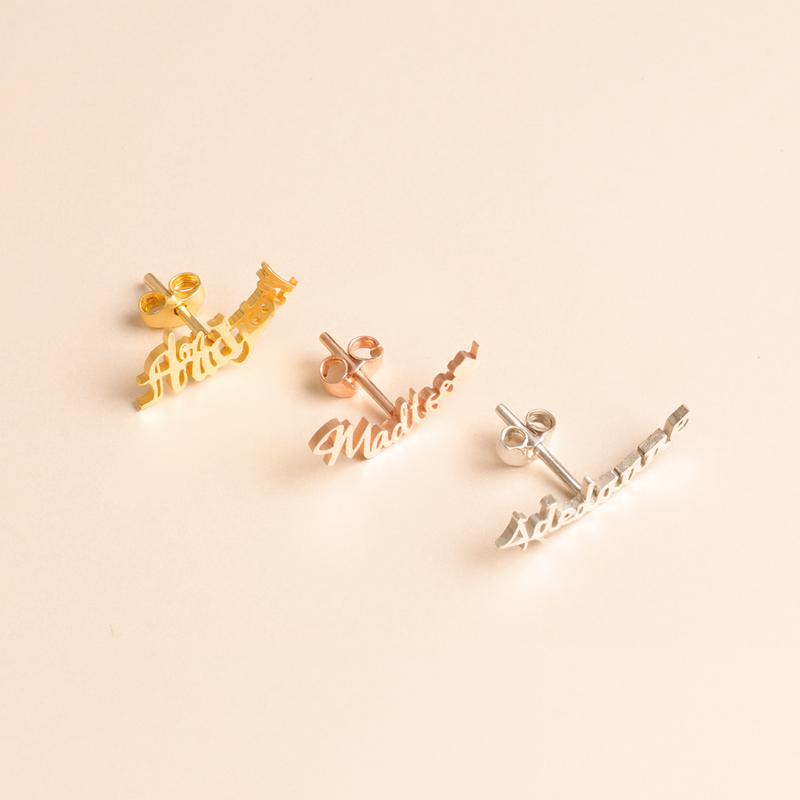 Customized Script Name Earrings