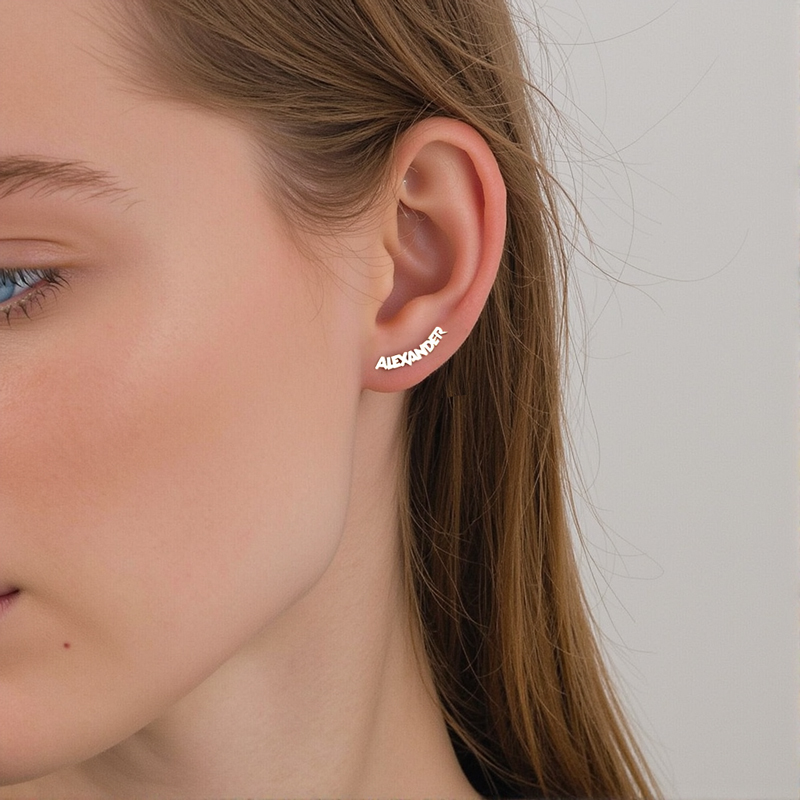 Customized Script Name Earrings