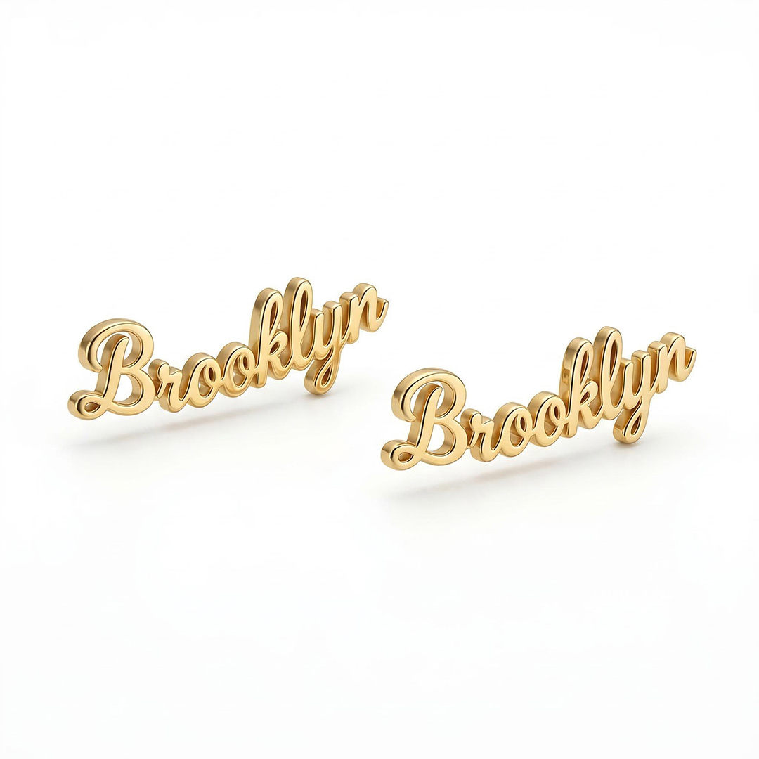 Customized Script Name Earrings