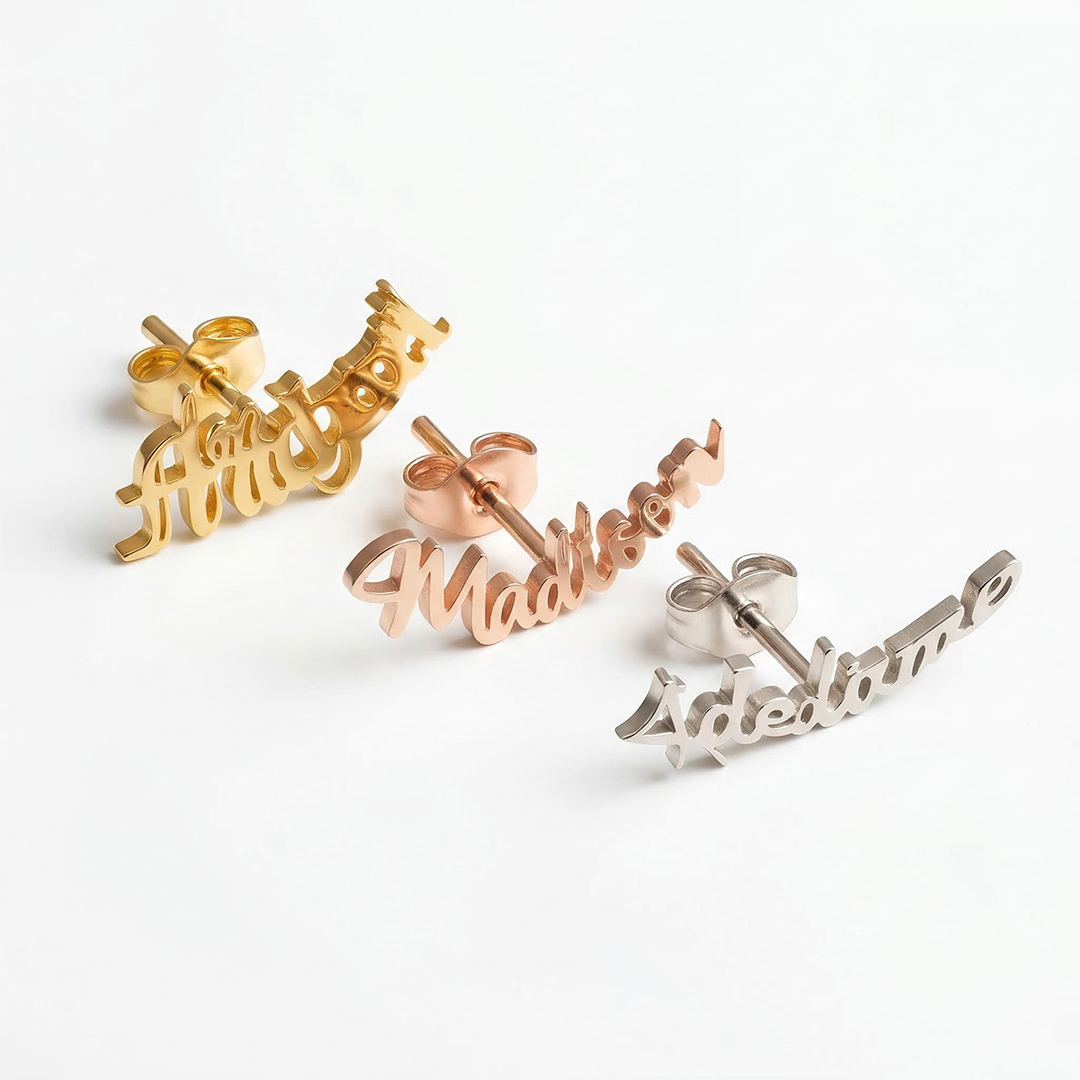 Customized Script Name Earrings